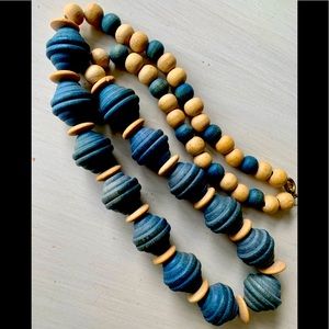 70s Wood Bead Necklace